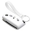 Housse de Protection clé compatible avec Peugeot - Coque Cover Housse étui en Silicone - Blanc
