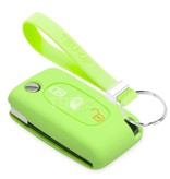 TBU car TBU car Funda Carcasa llave compatible con Peugeot - Funda de Silicona - Cover de Llave Coche - Glow in the Dark