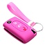 Housse de Protection clé compatible avec Peugeot - Coque Cover Housse étui en Silicone - Rose