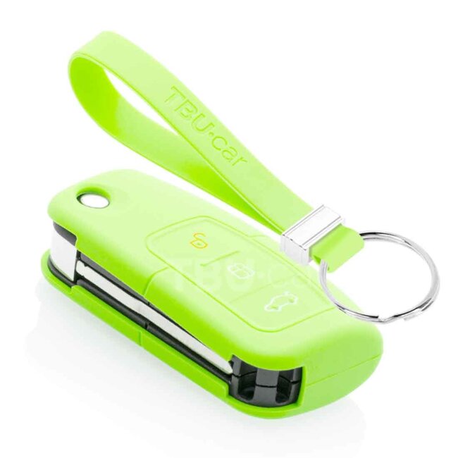 Capa para chave do carro compatível com Ford - Capa Protetora de Chave Remota de Silicone - Tampa Remota FOB - Fosforescente