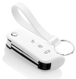 TBU car TBU car Car key cover compatible with Ford - Silicone Protective Remote Key Shell - FOB Case Cover - White