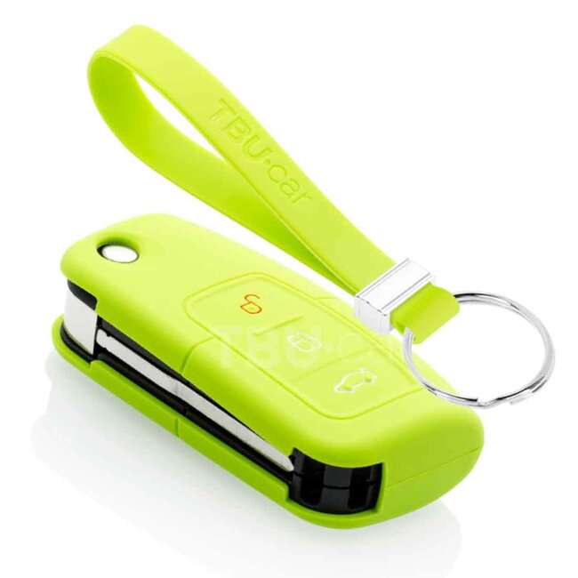 Capa para chave do carro compatível com Ford - Capa Protetora de Chave Remota de Silicone - Tampa Remota FOB - Verde lima