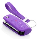 TBU car TBU car Funda Carcasa llave compatible con Ford - Funda de Silicona - Cover de Llave Coche - Violeta