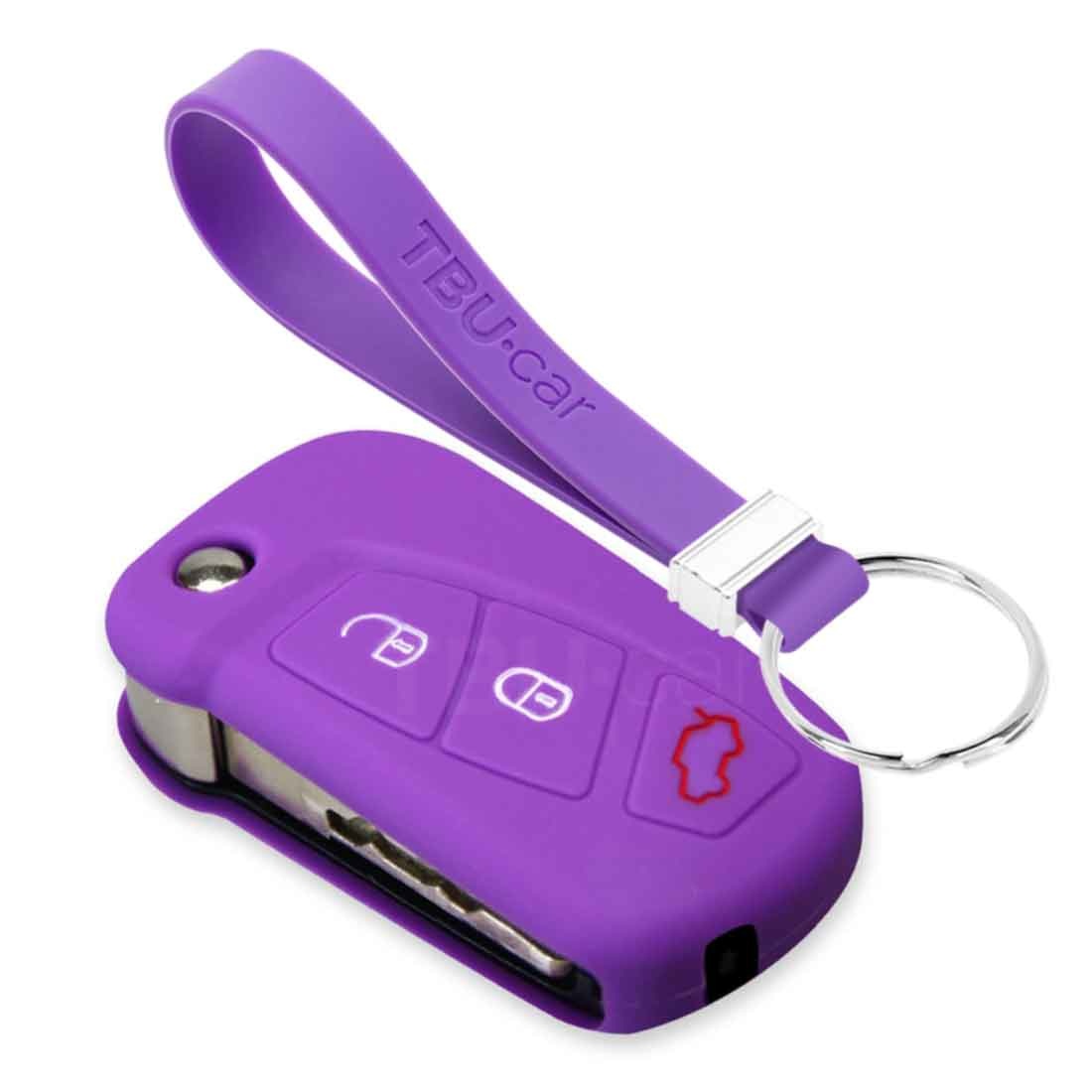 TBU car TBU car Car key cover compatible with Ford - Silicone Protective Remote Key Shell - FOB Case Cover - Purple