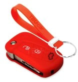TBU car TBU car Sleutel cover compatibel met Ford - Silicone sleutelhoesje - beschermhoesje autosleutel - Rood