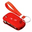 Capa para chave do carro compatível com Ford - Capa Protetora de Chave Remota de Silicone - Tampa Remota FOB - Vermelho