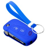 TBU car TBU car Car key cover compatible with Ford - Silicone Protective Remote Key Shell - FOB Case Cover - Blue