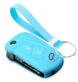 TBU car TBU car Car key cover compatible with Ford - Silicone Protective Remote Key Shell - FOB Case Cover - Light Blue