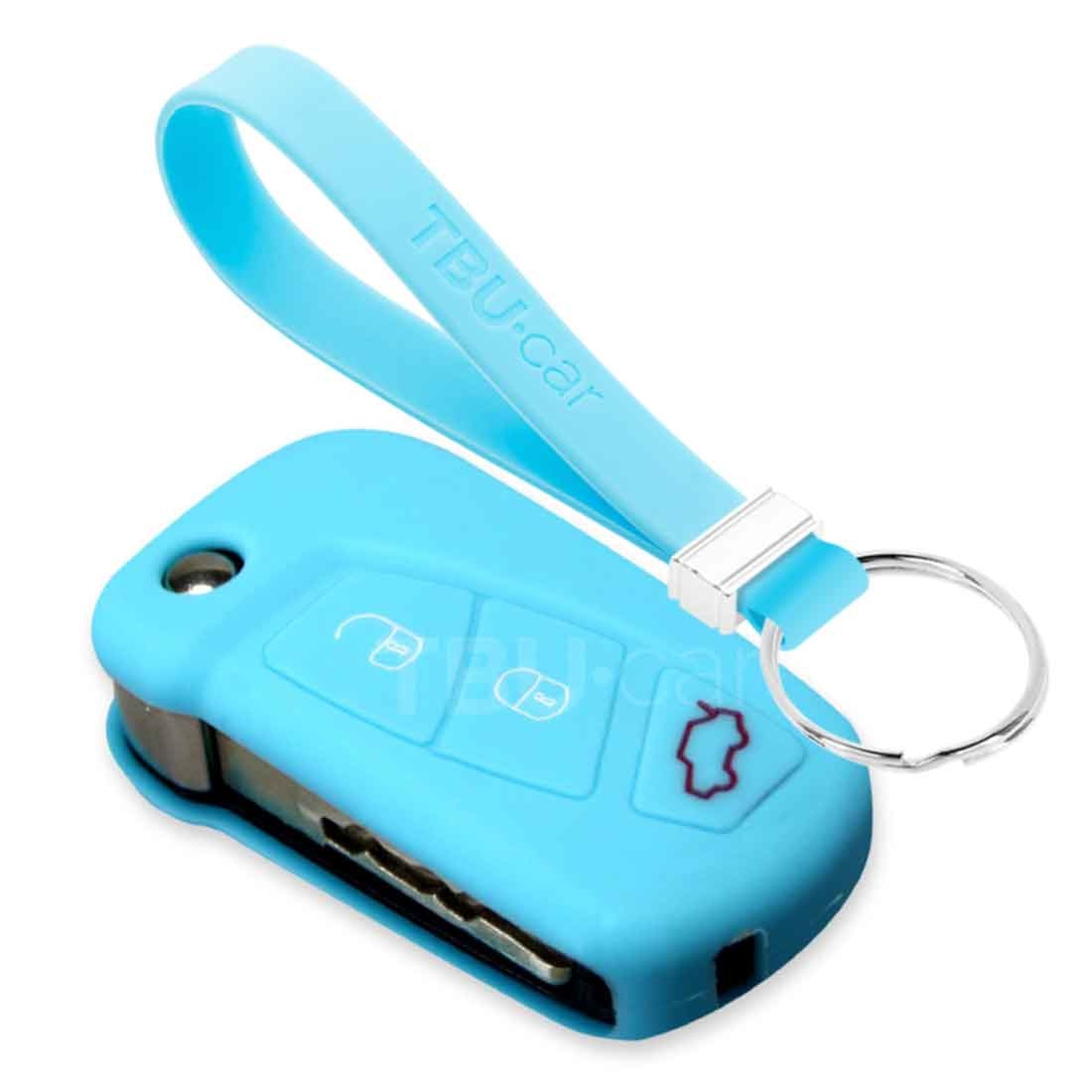 TBU car TBU car Funda Carcasa llave compatible con Ford - Funda de Silicona - Cover de Llave Coche - Azul claro