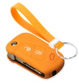 TBU car TBU car Car key cover compatible with Ford - Silicone Protective Remote Key Shell - FOB Case Cover - Orange