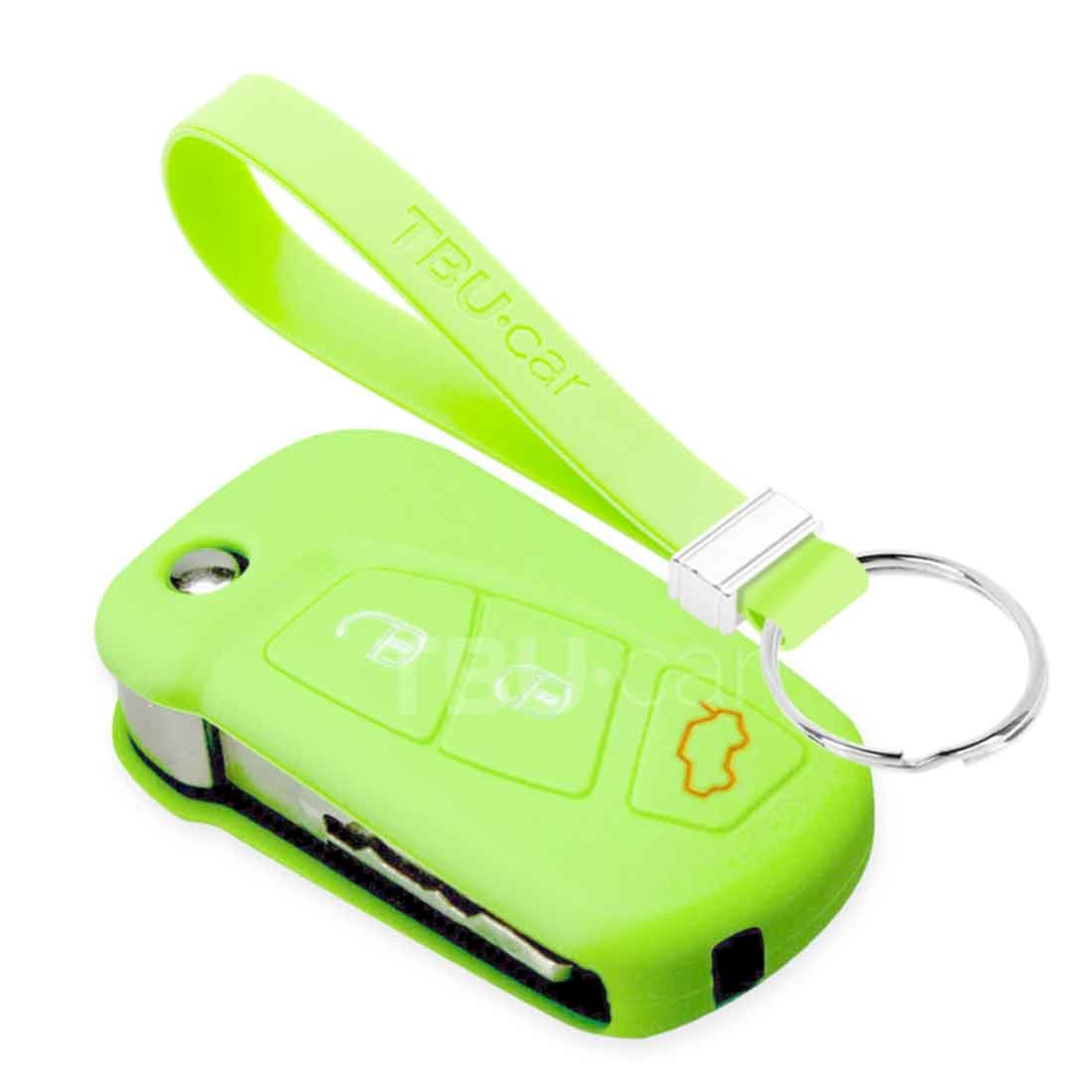 TBU car TBU car Car key cover compatible with Ford - Silicone Protective Remote Key Shell - FOB Case Cover - Glow in the dark