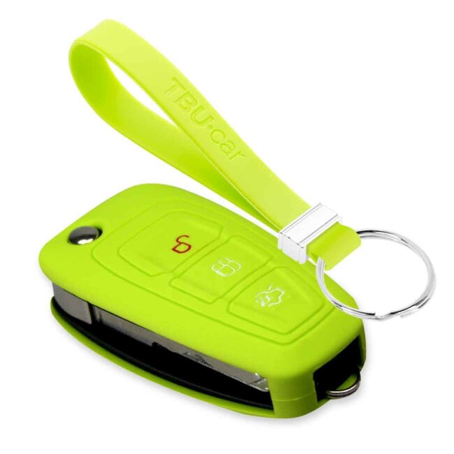 Capa para chave do carro compatível com Ford - Capa Protetora de Chave Remota de Silicone - Tampa Remota FOB - Verde lima