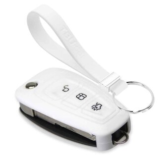 TBU car® Ford Funda Carcasa llave - Blanco