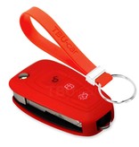 TBU car TBU car Funda Carcasa llave compatible con Ford - Funda de Silicona - Cover de Llave Coche - Rojo