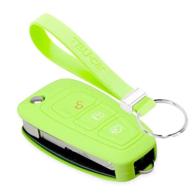 Capa para chave do carro compatível com Ford - Capa Protetora de Chave Remota de Silicone - Tampa Remota FOB - Fosforescente