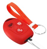 TBU car TBU car Car key cover compatible with Ford - Silicone Protective Remote Key Shell - FOB Case Cover - Red