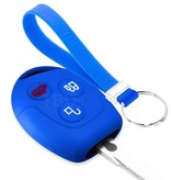 TBU car TBU car Car key cover compatible with Ford - Silicone Protective Remote Key Shell - FOB Case Cover - Blue