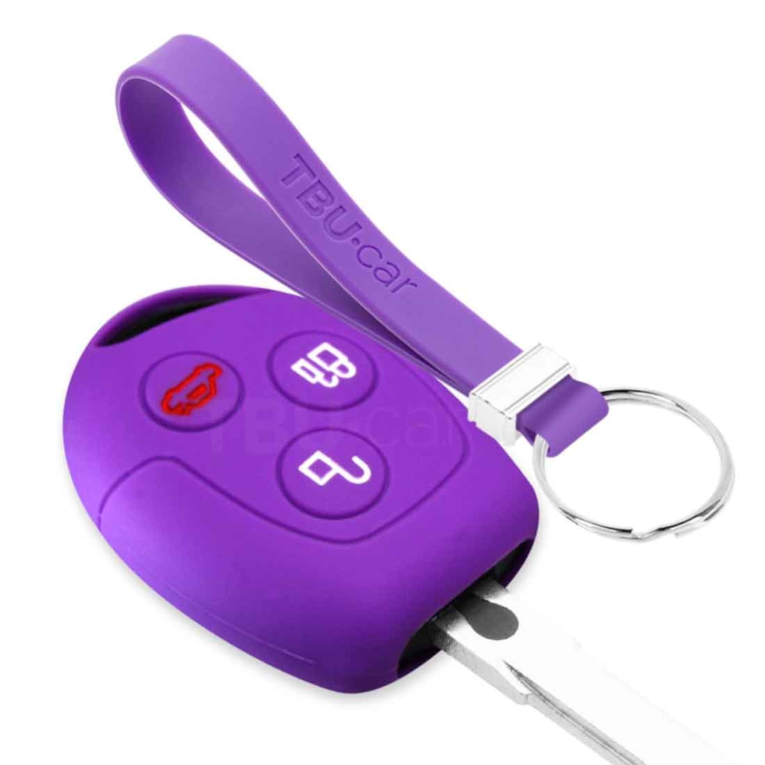 TBU car TBU car Autoschlüssel Hülle kompatibel mit Ford 3 Tasten - Schutzhülle aus Silikon - Auto Schlüsselhülle Cover in Violett