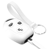 TBU car TBU car Autoschlüssel Hülle kompatibel mit Ford 3 Tasten - Schutzhülle aus Silikon - Auto Schlüsselhülle Cover in Weiß