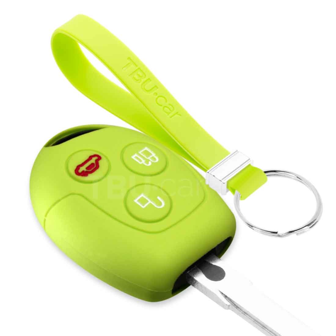 TBU car TBU car Autoschlüssel Hülle kompatibel mit Ford 3 Tasten - Schutzhülle aus Silikon - Auto Schlüsselhülle Cover in Lindgrün