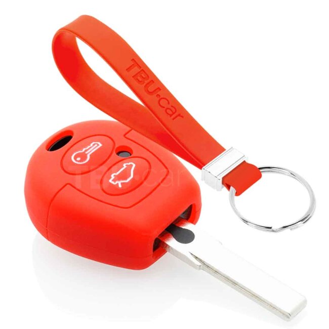 Capa para chave do carro compatível com Ford - Capa Protetora de Chave Remota de Silicone - Tampa Remota FOB - Vermelho