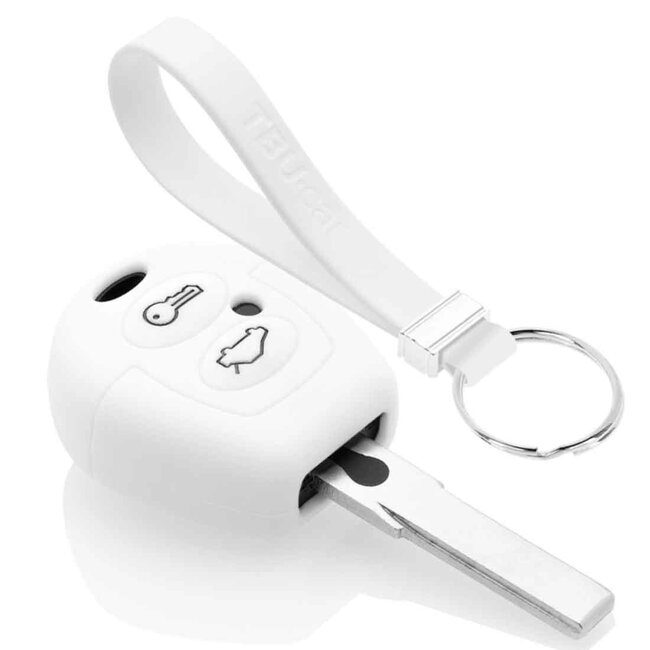 Capa para chave do carro compatível com Ford - Capa Protetora de Chave Remota de Silicone - Tampa Remota FOB - Branco