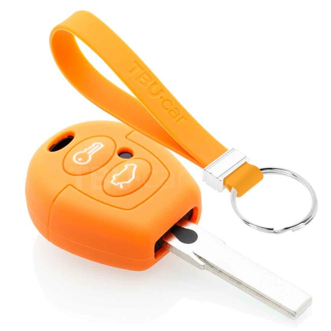 Capa para chave do carro compatível com Ford - Capa Protetora de Chave Remota de Silicone - Tampa Remota FOB - Laranja