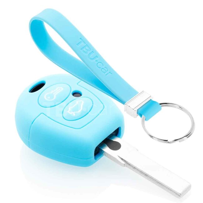 Capa para chave do carro compatível com Ford - Capa Protetora de Chave Remota de Silicone - Tampa Remota FOB - Azul claro