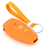 TBU car TBU car Funda Carcasa llave compatible con Ford - Funda de Silicona - Cover de Llave Coche - Naranja