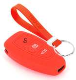 TBU car Ford Capa Silicone Chave do carro - Capa protetora - Tampa remota FOB - Vermelho