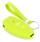 TBU car TBU car Car key cover compatible with Ford - Silicone Protective Remote Key Shell - FOB Case Cover - Lime green