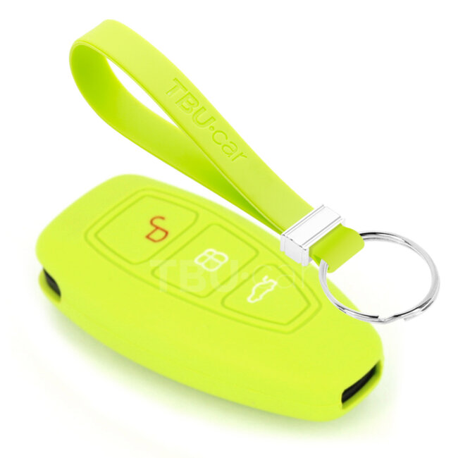 Capa para chave do carro compatível com Ford - Capa Protetora de Chave Remota de Silicone - Tampa Remota FOB - Verde lima