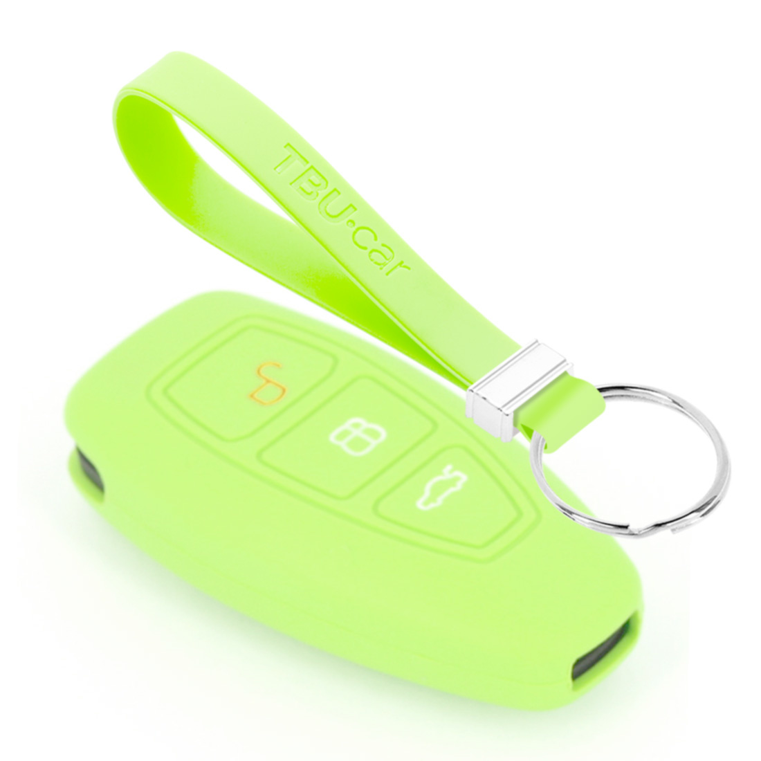 TBU car TBU car Funda Carcasa llave compatible con Ford - Funda de Silicona - Cover de Llave Coche - Glow in the Dark