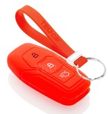 TBU car TBU car Car key cover compatible with Ford - Silicone Protective Remote Key Shell - FOB Case Cover - Red