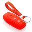 Capa para chave do carro compatível com Ford - Capa Protetora de Chave Remota de Silicone - Tampa Remota FOB - Vermelho