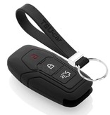 TBU car TBU car Autoschlüssel Hülle kompatibel mit Ford 3 Tasten (Keyless Entry) - Schutzhülle aus Silikon - Auto Schlüsselhülle Cover in Schwarz