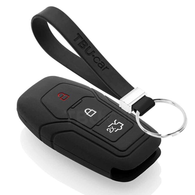 Capa para chave do carro compatível com Ford - Capa Protetora de Chave Remota de Silicone - Tampa Remota FOB - Preto