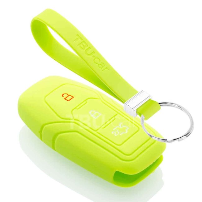 Capa para chave do carro compatível com Ford - Capa Protetora de Chave Remota de Silicone - Tampa Remota FOB - Verde lima