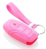 TBU car TBU car Funda Carcasa llave compatible con Ford - Funda de Silicona - Cover de Llave Coche - Rosa