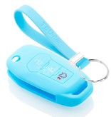 TBU car Ford Capa Silicone Chave do carro - Capa protetora - Tampa remota FOB - Azul claro