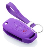 TBU car TBU car Car key cover compatible with Ford - Silicone Protective Remote Key Shell - FOB Case Cover - Purple
