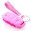 Capa para chave do carro compatível com Ford - Capa Protetora de Chave Remota de Silicone - Tampa Remota FOB - Rosa
