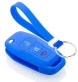 TBU car Ford Capa Silicone Chave do carro - Capa protetora - Tampa remota FOB - Azul