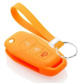 TBU car TBU car Housse de Protection clé compatible avec Ford - Coque Cover Housse étui en Silicone - Orange