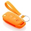 Capa para chave do carro compatível com Ford - Capa Protetora de Chave Remota de Silicone - Tampa Remota FOB - Laranja