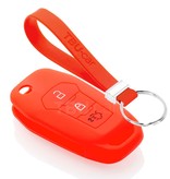 TBU car TBU car Car key cover compatible with Ford - Silicone Protective Remote Key Shell - FOB Case Cover - Red