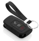 TBU car TBU car Autoschlüssel Hülle kompatibel mit Ford 3 Tasten (Keyless Entry) - Schutzhülle aus Silikon - Auto Schlüsselhülle Cover in Schwarz