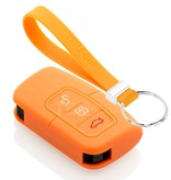 TBU car TBU car Housse de Protection clé compatible avec Ford - Coque Cover Housse étui en Silicone - Orange