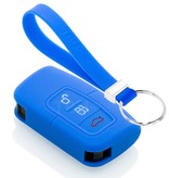 TBU car TBU car Sleutel cover compatibel met Ford - Silicone sleutelhoesje - beschermhoesje autosleutel - Blauw