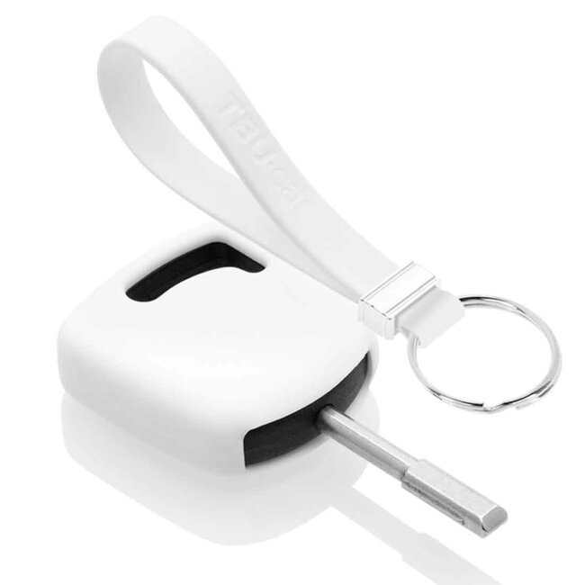 Capa para chave do carro compatível com Ford - Capa Protetora de Chave Remota de Silicone - Tampa Remota FOB - Branco